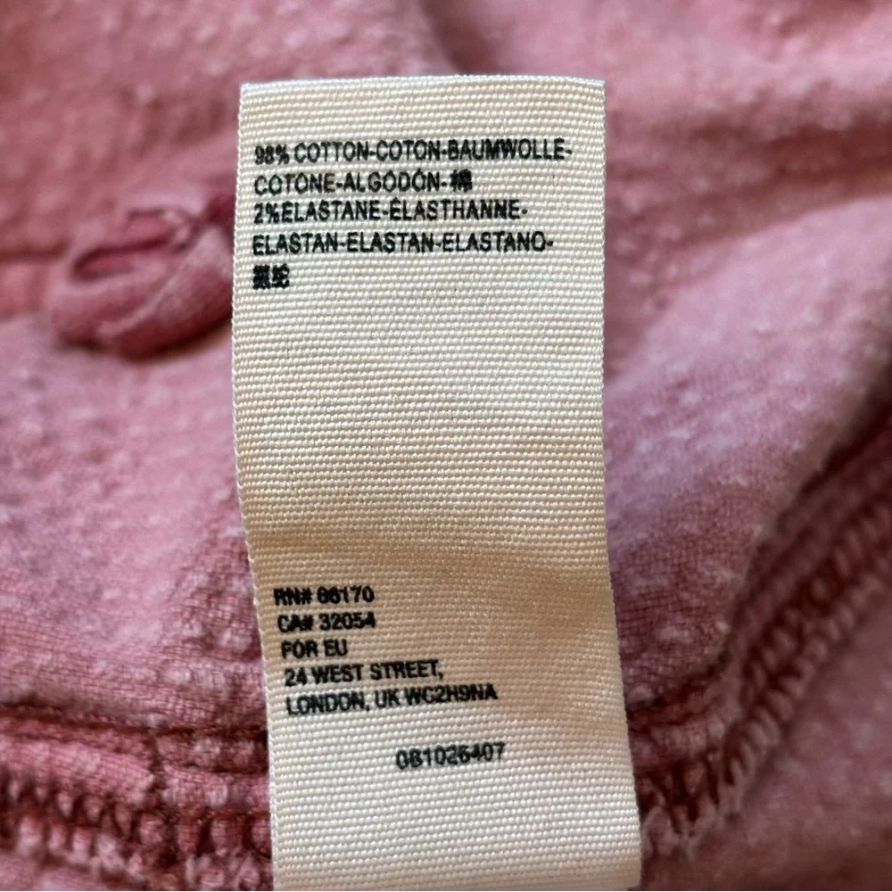 Free People Outpost Corduroy Muted Pink Button Front Long Sleeve Jumpsuit